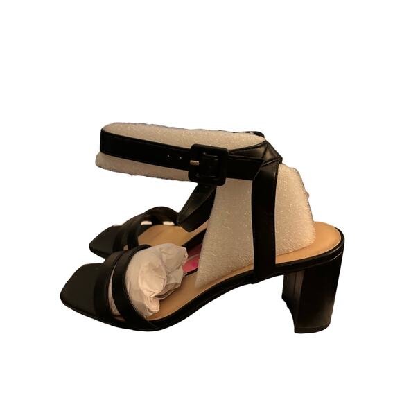 My Delicious 3" Block Heel Ankle Strap Heels, Black, Women's Size 9 - Picture 2 of 5